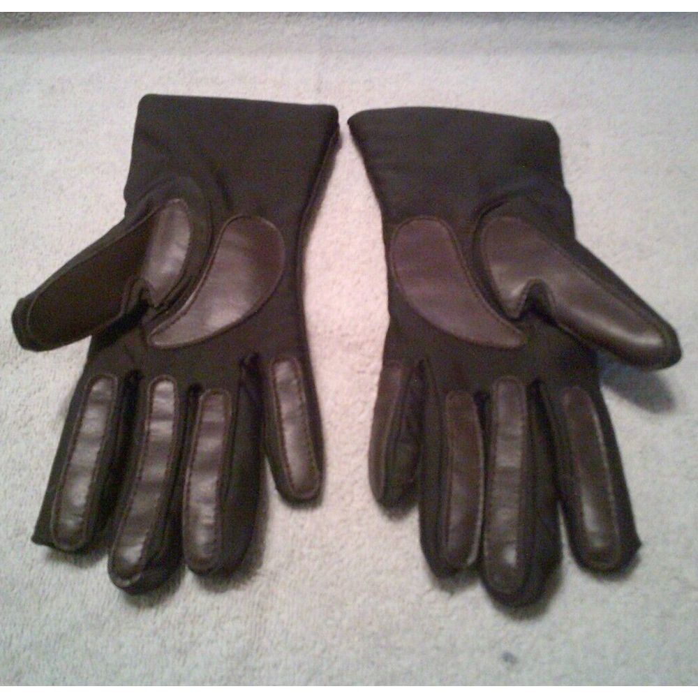 Vintage Brown Nylon Spandex 9‎ 1/2" Gloves